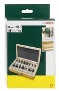 Pikkukuva 1 / 2: Bosch Wood -jyrsimen terät - 8 mm varsi - 15 kpl - sopii kaikille merkeille