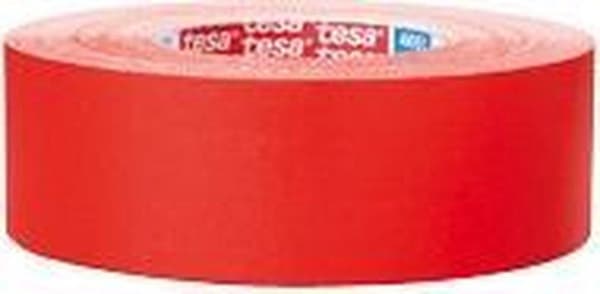 tesa Premium tekstiiliteippi 4651, vahva liima, 15 mm leveä, 50 m/rullan leveys 50 mm Punainen