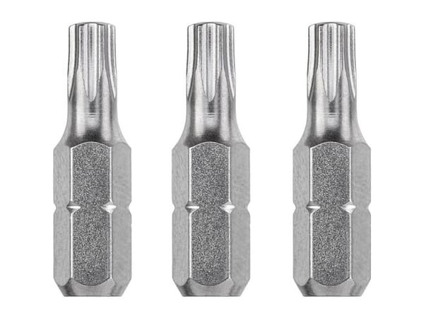 kwb 121215, 3 styck, Torx, T15, 25 mm, 25,4 / 4 mm (1 / 4"), Hexagonal