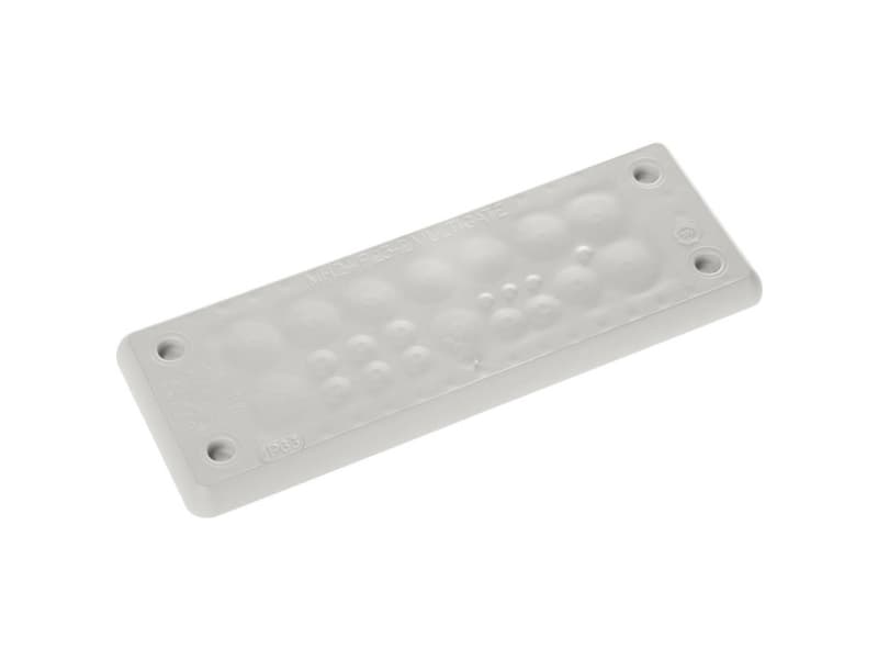 Trelleborg MH-24 F 23-2 LIGHT GREY UL94 V-0 IP65 - TPE - Skruv #####Durchführungsplatte #####TPE Grå 1 stk