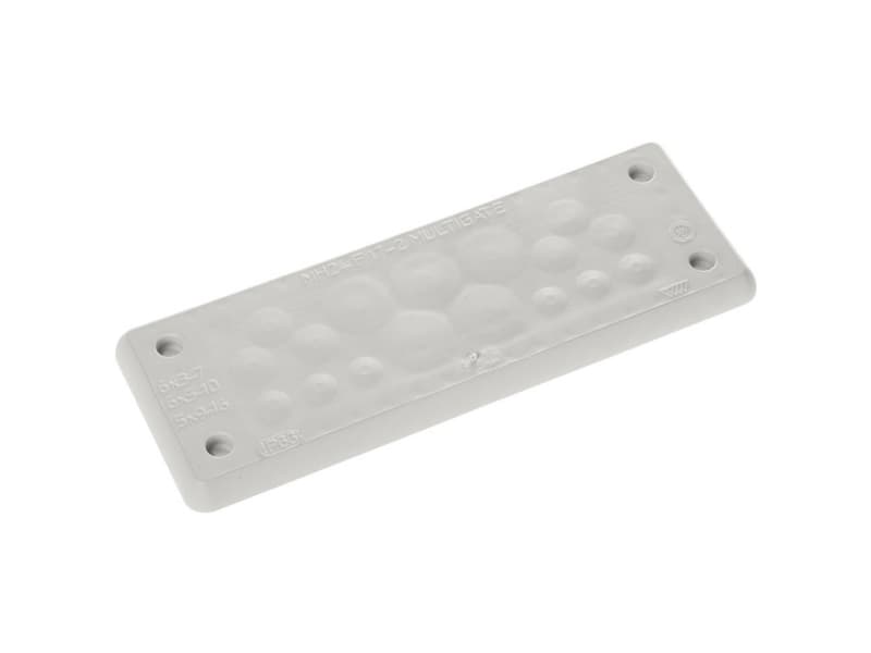 Trelleborg MH-24 F 17-2 LIGHT GREY UL94 V-0 IP65 - TPE - Skruv #####Durchführungsplatte #####TPE Grå 1 stk