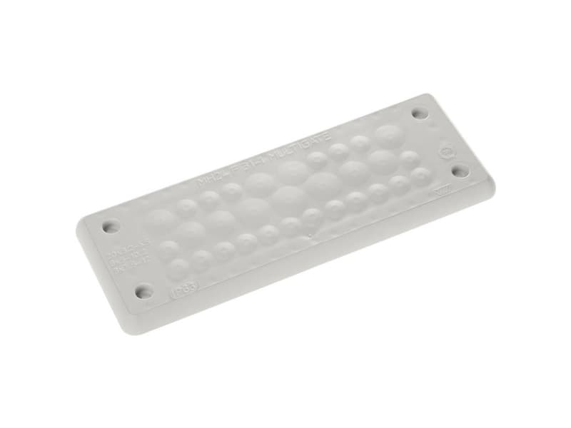 Trelleborg MH-24 F 31-1 LIGHT GREY UL94 V-0 IP65 - TPE - Skruv #####Durchführungsplatte #####TPE Grå 1 stk