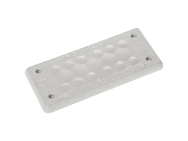 Trelleborg MH-16 F 17-1 LIGHT GREY UL94 V-0 IP65 - TPE - Screw #####Durchführungsplatte #####TPE Grå 1 stk