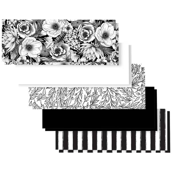 Cricut Joy Adhesive Backed Deluxe Paper Designset Svart, Vit