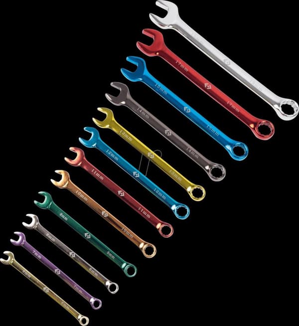 CK Tools kombinationsnøglesæt, farvekodet (T4346M12ST)