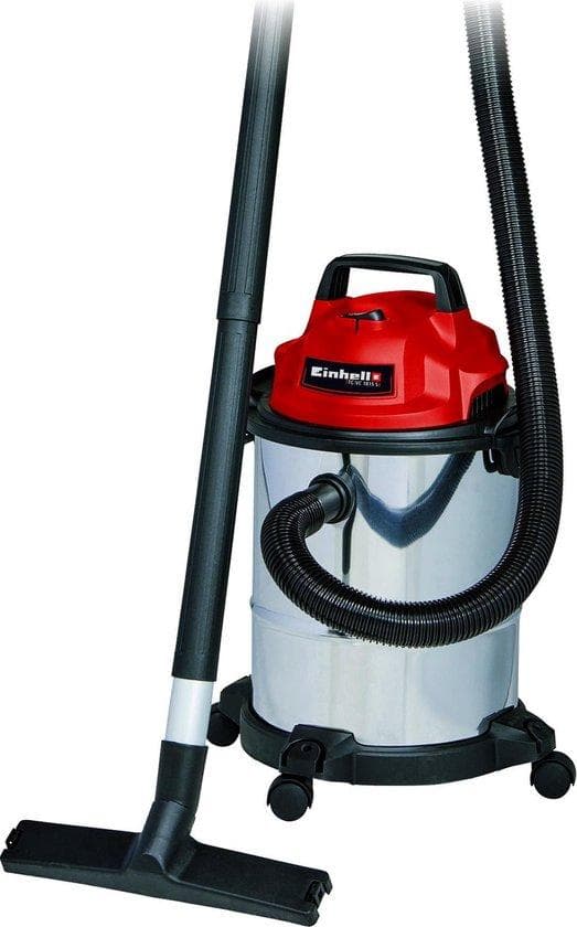 Einhell TC-VC 1815 S. Suurin syöttöteho: 1250 W. Tyyppi: Rumpuimuri, Puhdistustyyppi: Kuiva&märkä, Pölysäiliön tyyppi: Pölypussi, Pölytilavuus: 15 l. musta, Punainen, Hopea