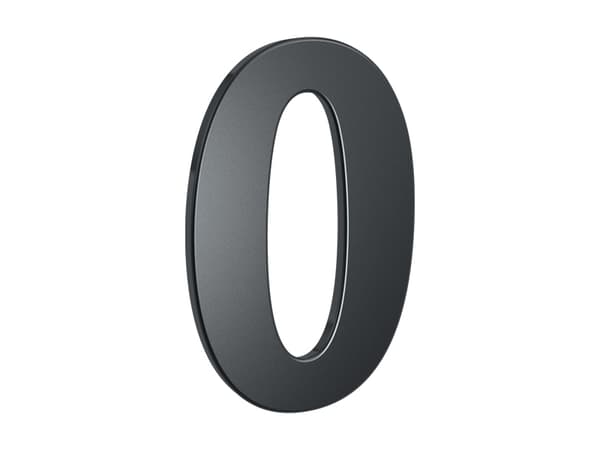 BASI HN 160, Dekorativ siffra, Stål, Antracit, 106 mm, 156 mm, 212 g