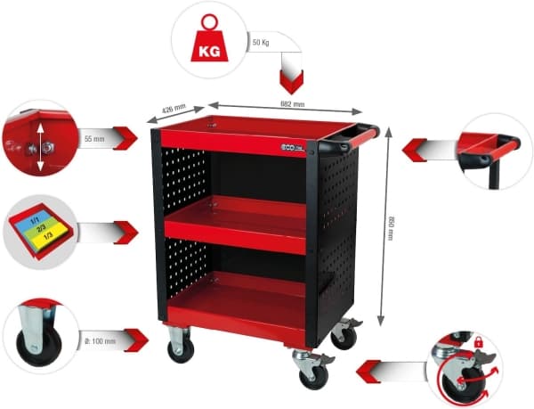 KS Tools 890.0006, 350 mm, 250 mm, 130 mm, 20 kg, 1 stykker, B076PP2W51