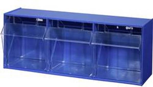 Allit 464410 Sortimentsbakker VarioPlus ProFlip 3 (BxHxD) 600 x 240 x 200 mm Blå, Gennemsigtig 1 stk.
