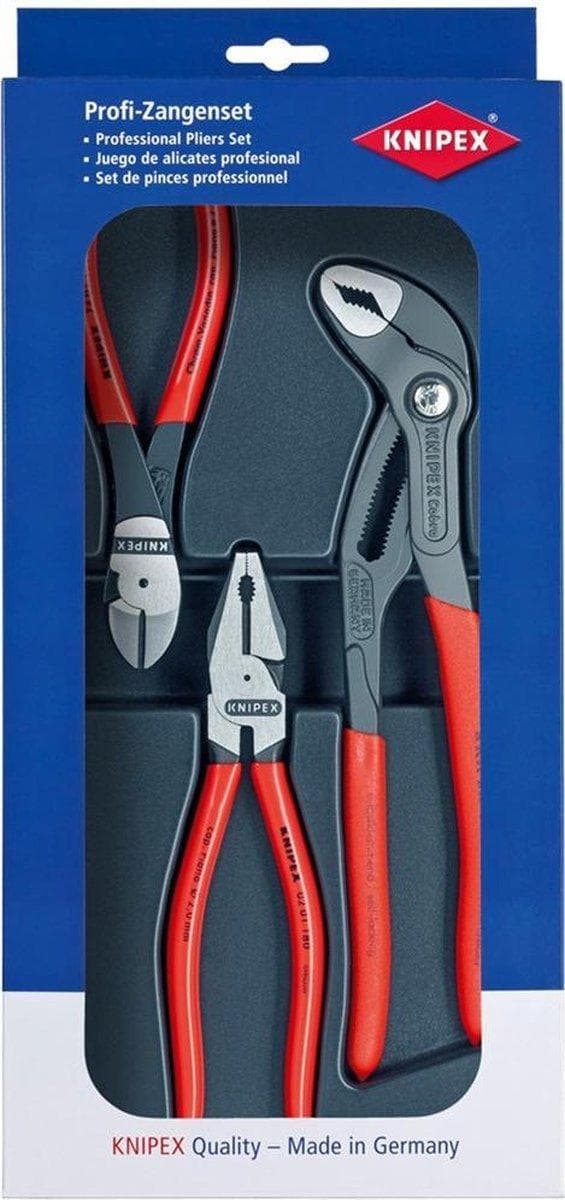 Knipex 00 20 10 værkstedstangsæt, 3 stk