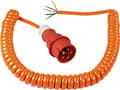 Miniatyrbillede 1 af 3: AS SCHWABE CEE byggepladsspiralkabel med CEE-stik og åben ende (400V / 16A | IP44 | H07BQ-F 5G1.5 | 1m - 5m forlængeligt kabel) - i orange (70431)