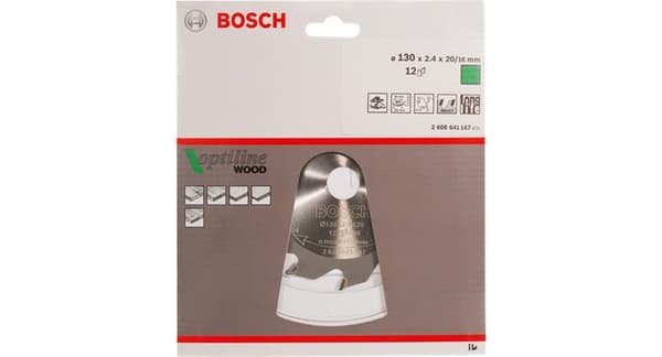 Bosch Rundsavklinge Optiline Wood 254 x 30 x 2,8 mm - 60 tænder - velegnet til alle mærker