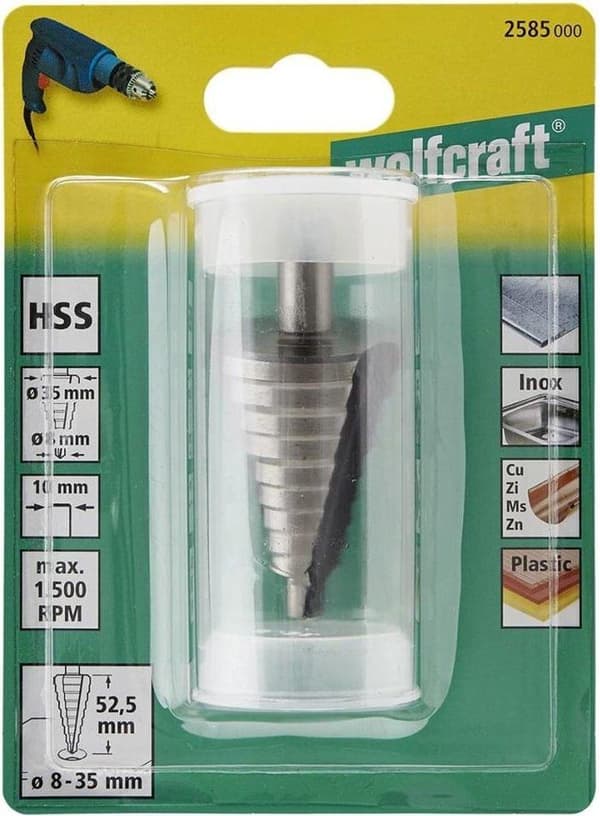 Wolfcraft 2585000 Stegborr - 10mm - 8-35mm