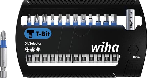 WIHA 41831 - Bitsæt XLSelector, blandet 13 stykker, 50 mm, T-Bit (41831)