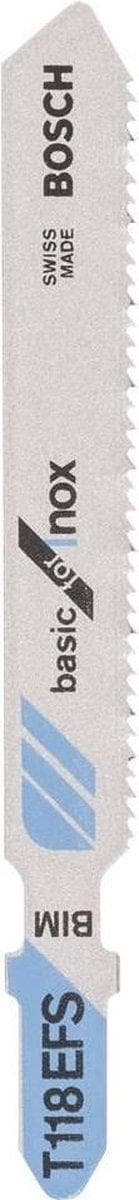 Bosch - Stiksavklinge T 118 EFS Basic til Inox - 5 stk