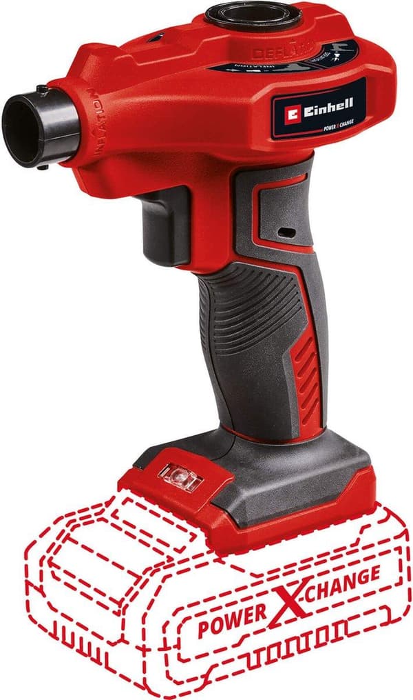 Einhell Batteriluftpump CE-AP 18 Li Solo Power X-Change (li-ion - 18 V - lufttillförsel 670 l/min - arbetstryck 0,05 bar - leverans utan batteri och l