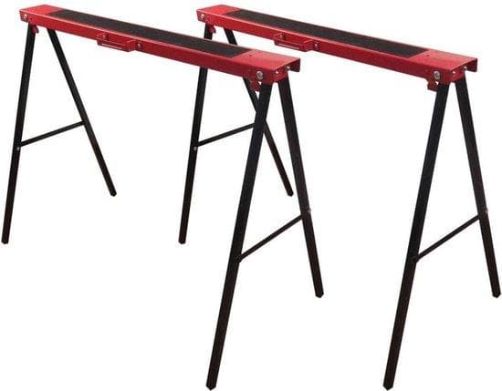 BRÜDER MANNESMANN hopfällbar bocksats, 2-delad lastkapacitet max 200 kg / par, med halkskydd, - 1 st (M70100)