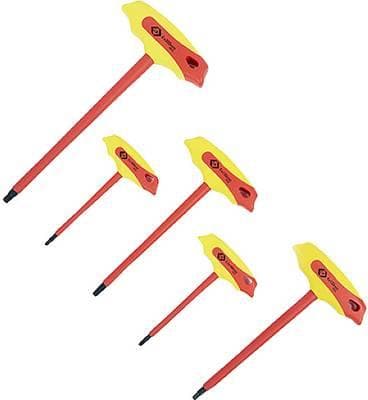 CK Tools VDE kuusioavainsarja T-kahvalla, 5 osaa (T4422 SET)