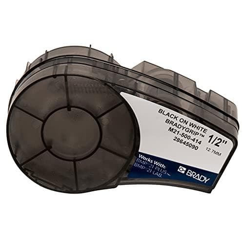 Brady , M21-500-414, painoteippi BMP21-PLUS:lle, polyesteri, musta valkoisella, 12,70 mm x 3,30 m, tarttumaton, loputon (151515)