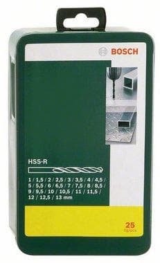 Bosch HSS-R - boresæt - til metal - 25 stk