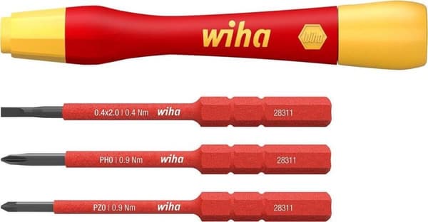 Wiha SB28310401 4-delt VDE PicoFinish slimVario præcisionsskruetrækkersæt - PH/PZ/SL