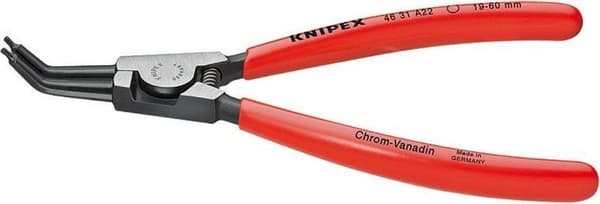 Knipex 46 31 A02 Precisionsringtång Lämplig för fjäderringar Ytterringar 3-10 mm Spetsig form 45° böjd