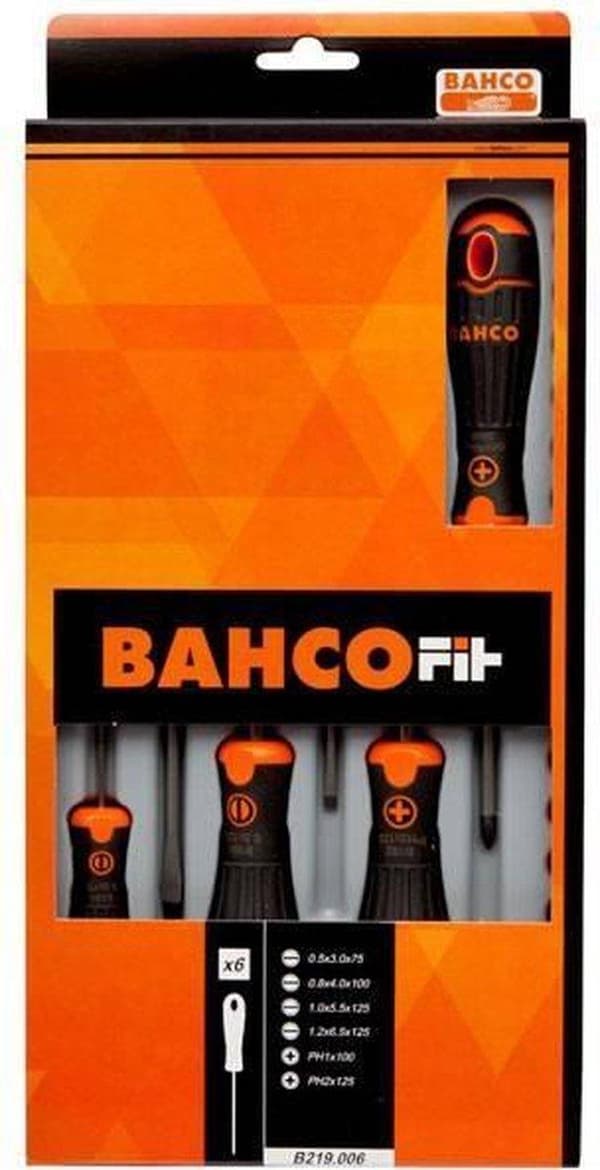 Bahco skruvmejselsats 6 delar