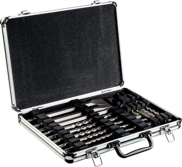 Metabo 628414000 17-delt SDS-Plus bore- og mejselsæt i aluminiumskasse