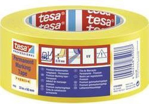 Tesaflex lattiamerkintäteippi Keltainen