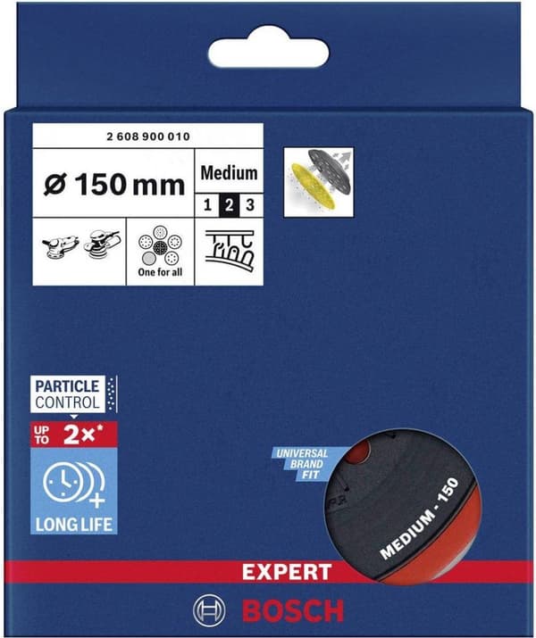 Bosch Accessories 2608900010 EXPERT monireikäinen tukityyny Boschille, 150 mm, keskihalkaisija 150 mm