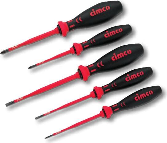 CIMCO 117850 VDE skruetrækker sortiment SLIM, 5 stk 1000V