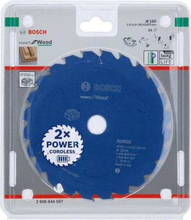 Bosch 2608644507 Cirkelsågbladsbatteri Expert - 165 x 20 x 24T - Trä - Hårdmetall