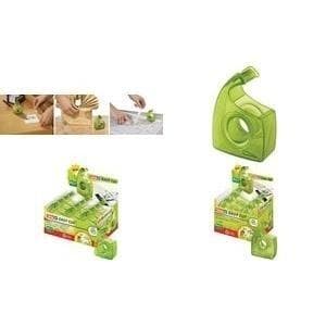tesa ecoLogo Easy Cut käsiannostelija, vihreä, täytettävä käsiannostelija tiskinäytössä, ergonominen muotoilu, liimalle - 12 kpl (57955-00000-00D)