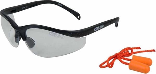 KS Tools Skyddsglasögon med öronproppar genomskinliga 310.0176