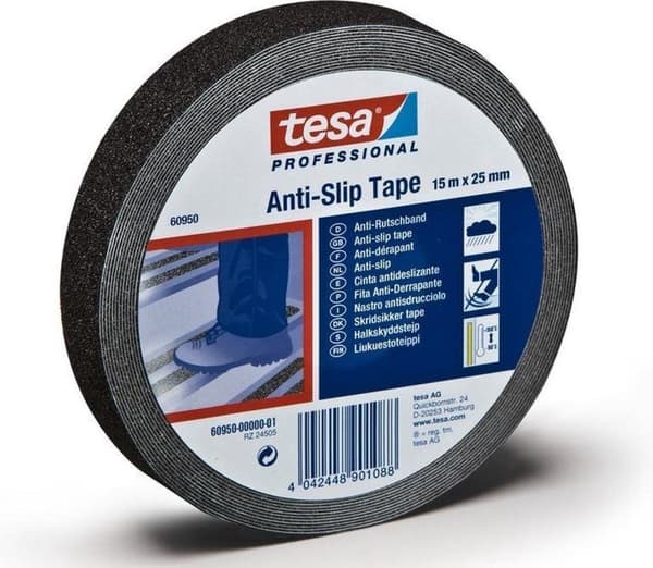 Tesa liukuesteteippi 60950 25mm 15M musta