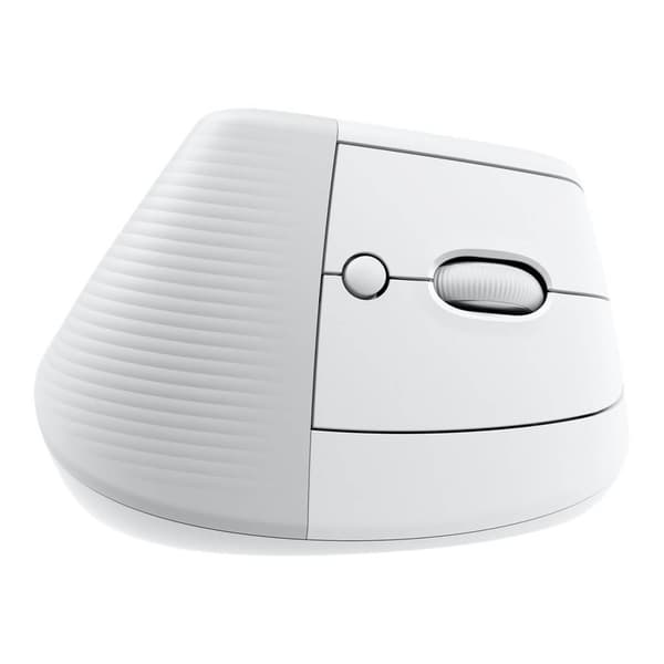 Logitech Lift for Mac Vertical Ergonomic Ergonomisk mus, WiFi mus Sladdlös Optisk Ljusgrå 6 Knappar 4000 dpi Ergonomisk