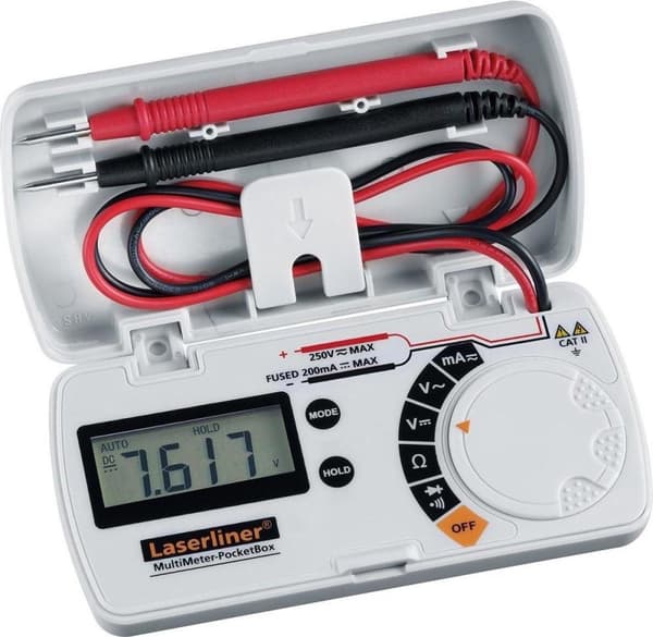 Laserliner MultiMeter-PocketBox Multimeter i æske sæt - Digital - AC/DC 250V & 200mA