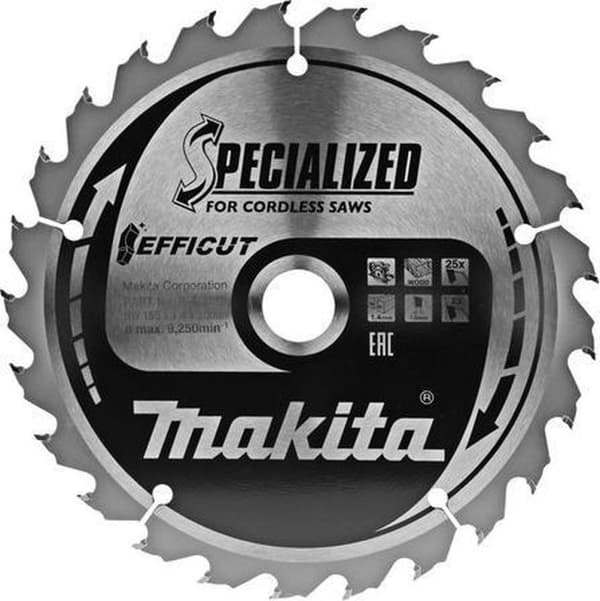 Makita B-62985 Savblad Efficut 165x20x1,4 25T 23g
