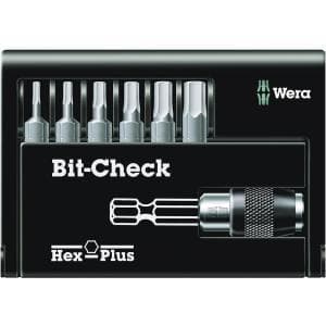 Wera 7-osainen teräsarja 8040-6 bit check 05056168001 sisäinen kuusikulmio (05056168001)