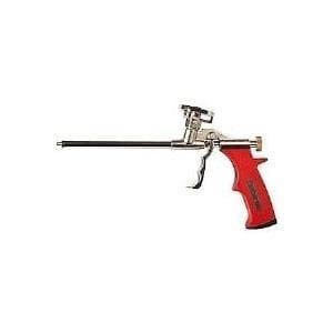 fischer 33208 metalpistol PUP M3, robust skumpistol til PU-skum, konstruktionsskumpistol til effektiv behandling af pistolskum, slidstærkt metal, rød