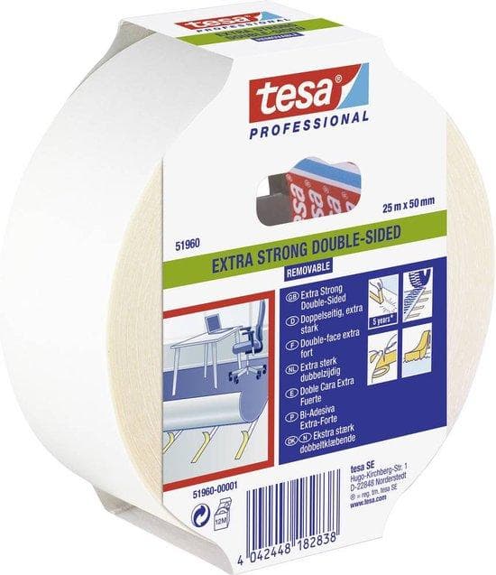 tesa 51960-00001-11 Installationstape Gennemskinnelig (L x B) 25,00 mx 50,00 mm 25 m (51960-00001-11)