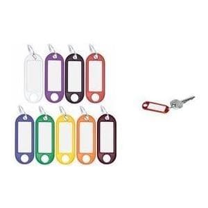 WEDO nyckelbricka med ring, diameter: 18 mm, grön, tillverkad av plast, med vit, skrivbar, utbytbar - 100 stycken (262 801804)