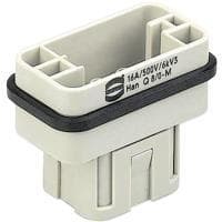 Harting 09 12 008 3001 Plugginsats Han® Q 8 + PE Crimpning 1 st.