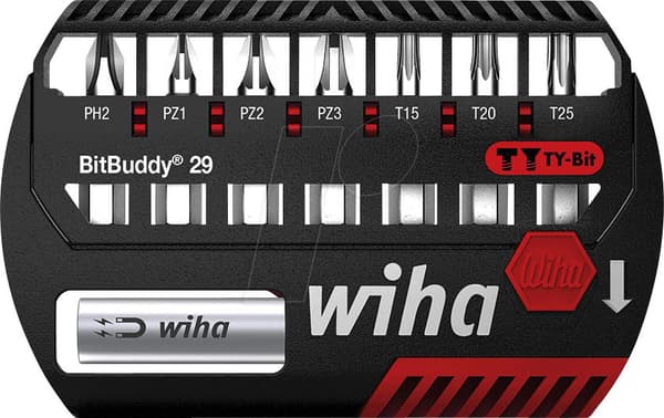 WIHA 42137 - Bitset BitBuddy, 8 bitar blandade, 29 mm, TY-bits (42137)