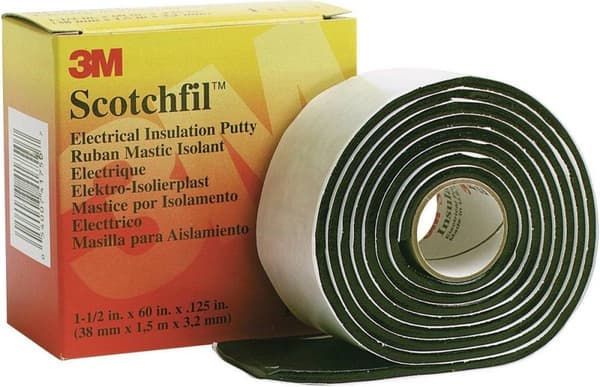 3M™ Scotchfil™ fyllande självsmältande gummitejp - svart - 38 mm x 1,50 m x 3,18 mm