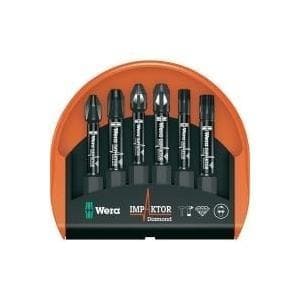 Wera Bit-Check 6 Impaktor 1 - skruvmejselbitssats - 6 delar - i hållare (05057695001)