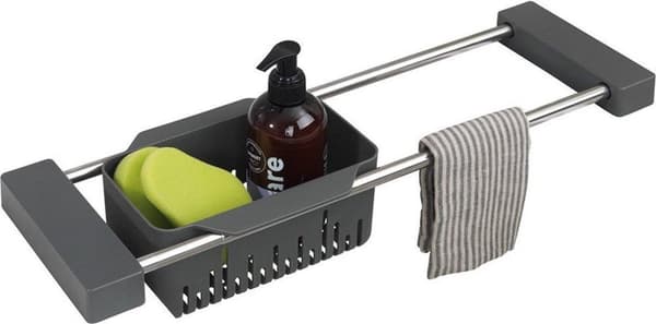 Wenko Over The Sink Rack - Grå - Klar att använda, utdragbar