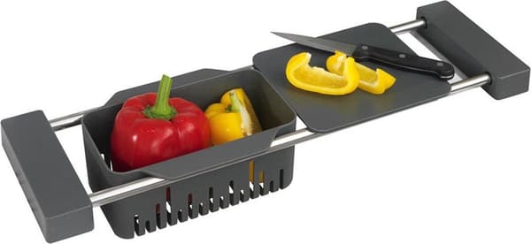 Wenko Over The Sink Rack - Grå - Klar til brug, kan forlænges