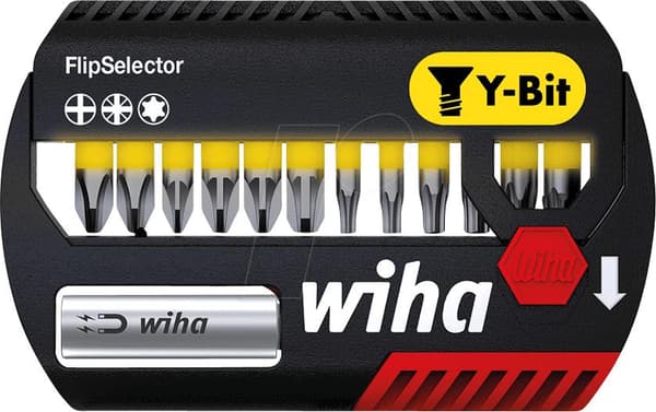 WIHA 41827 - Bit sæt FlipSelector, blandet 13 stykker, 25 mm, Y bit (41827)