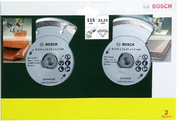 Bosch diamantskive - 115 mm - Til fliser og byggematerialer